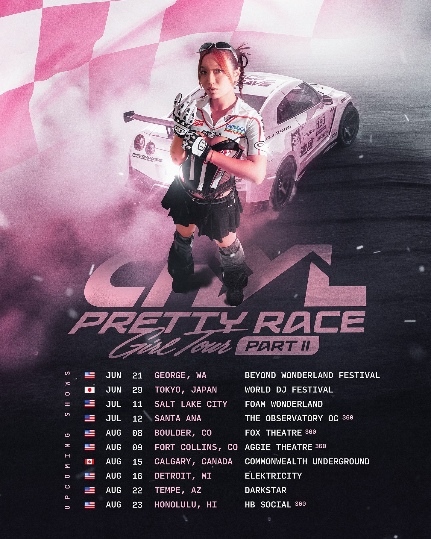 CHYL Pretty Race Girl Tour II Tour Poster 2025